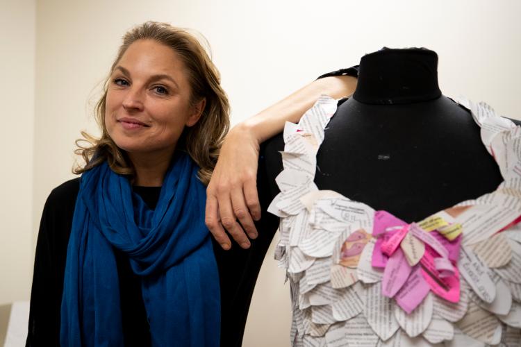 Dress of Success: Patient Crafts Gown from Breast Cancer Paperwork