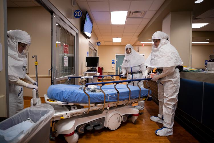 JPS team members wearing PPE.
