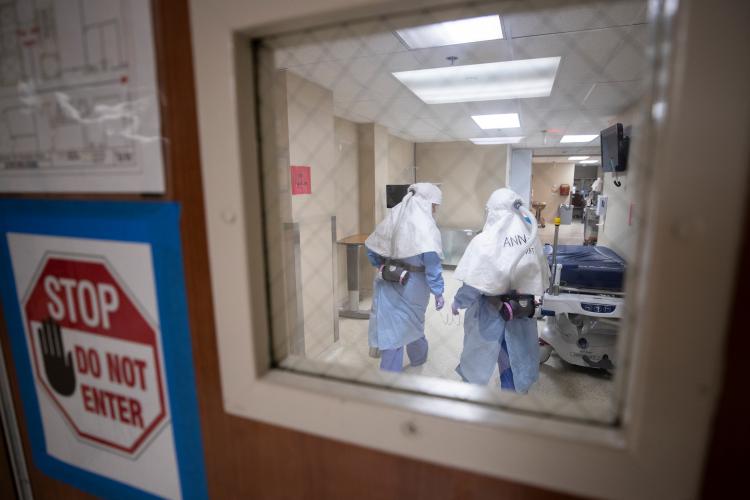 JPS team members wearing PPE.