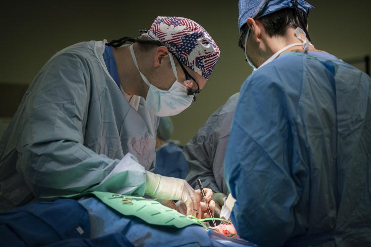 Dr. Daniel Hammer performs surgery at JPS