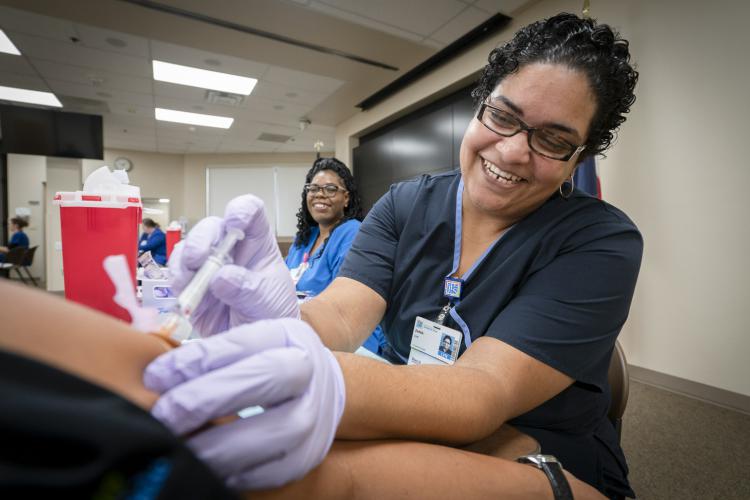 Flu shots are given to JPS Health Network team members