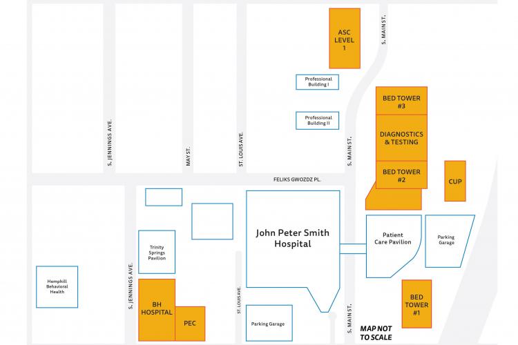 Phase I plans for JPS Health Network Bond Program construction.