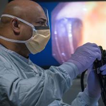 Trauma surgeon Dr. Raj Gandhi at JPS Health Network in Fort Worth, Texas.