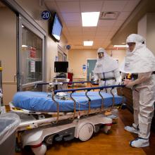 JPS team members wearing PPE.