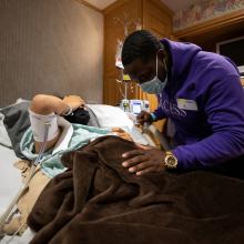 A Navy sailor and his partner welcome their new baby at JPS Health Network in Fort Worth, Texas.