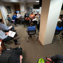 JPS Health Network leaders make plans in the Code Yellow command center