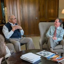 Paul Matthews meets with JPS Health Network President and CEO Robert Earley