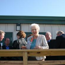 Georgia Kidwell at the dedication of the clinic that bears her name